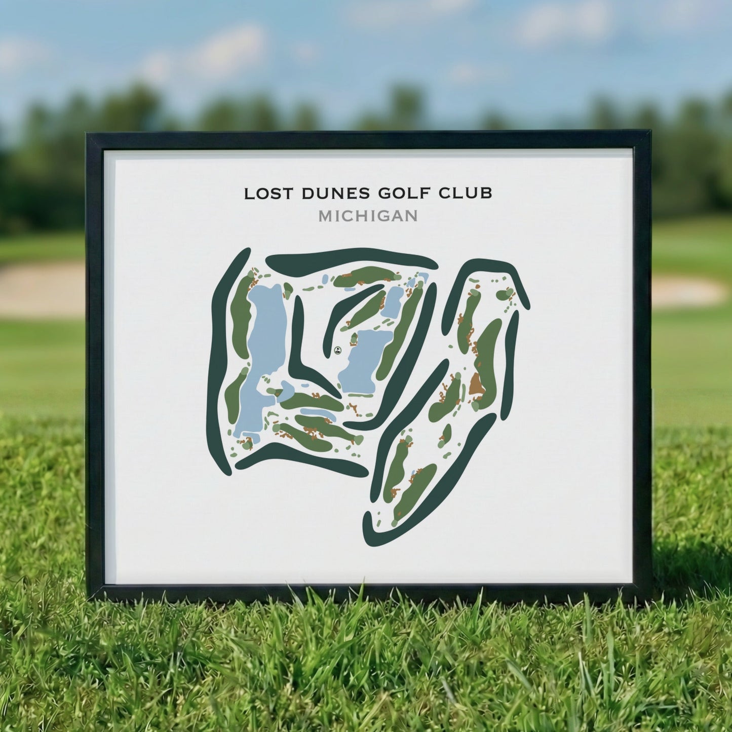 The Lost Dunes Golf Club, Michigan - Printed Golf Course
