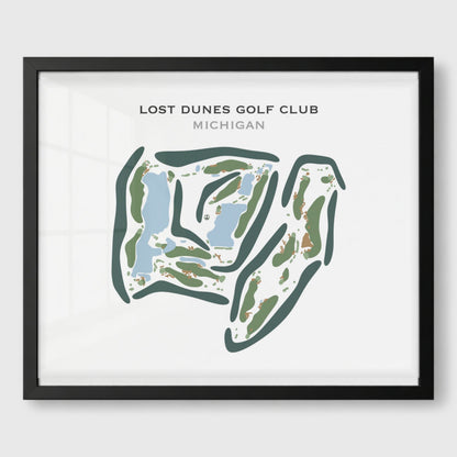 The Lost Dunes Golf Club, Michigan - Printed Golf Course