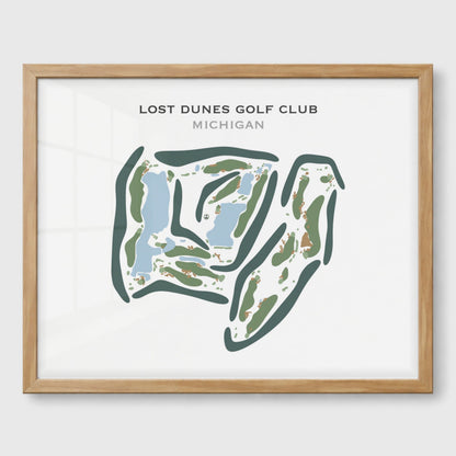 The Lost Dunes Golf Club, Michigan - Printed Golf Course
