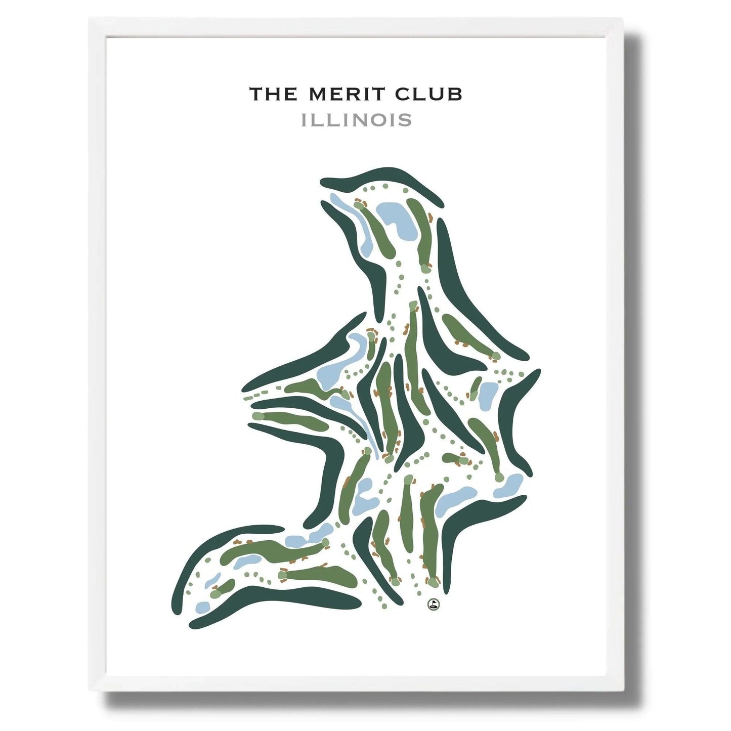 The Merit Club, Illinois - Printed Golf Course