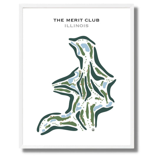The Merit Club, Illinois - Printed Golf Course