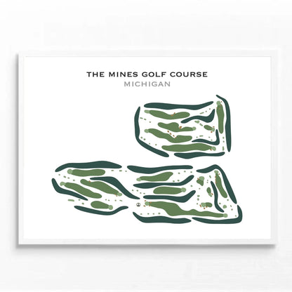 The Mines Golf Course, Michigan - Printed Golf Course