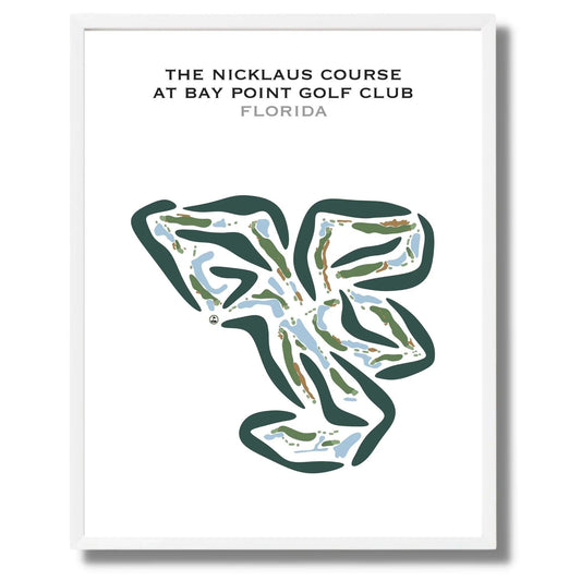 Nicklaus Course at Bay Point Golf Club, Florida - Printed Golf Courses