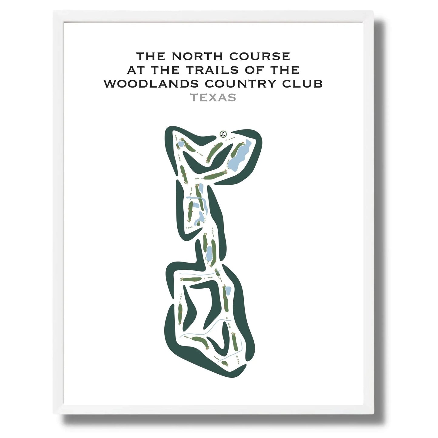 The North Course - The Golf Trails at The Woodlands, Texas - Printed Golf Courses