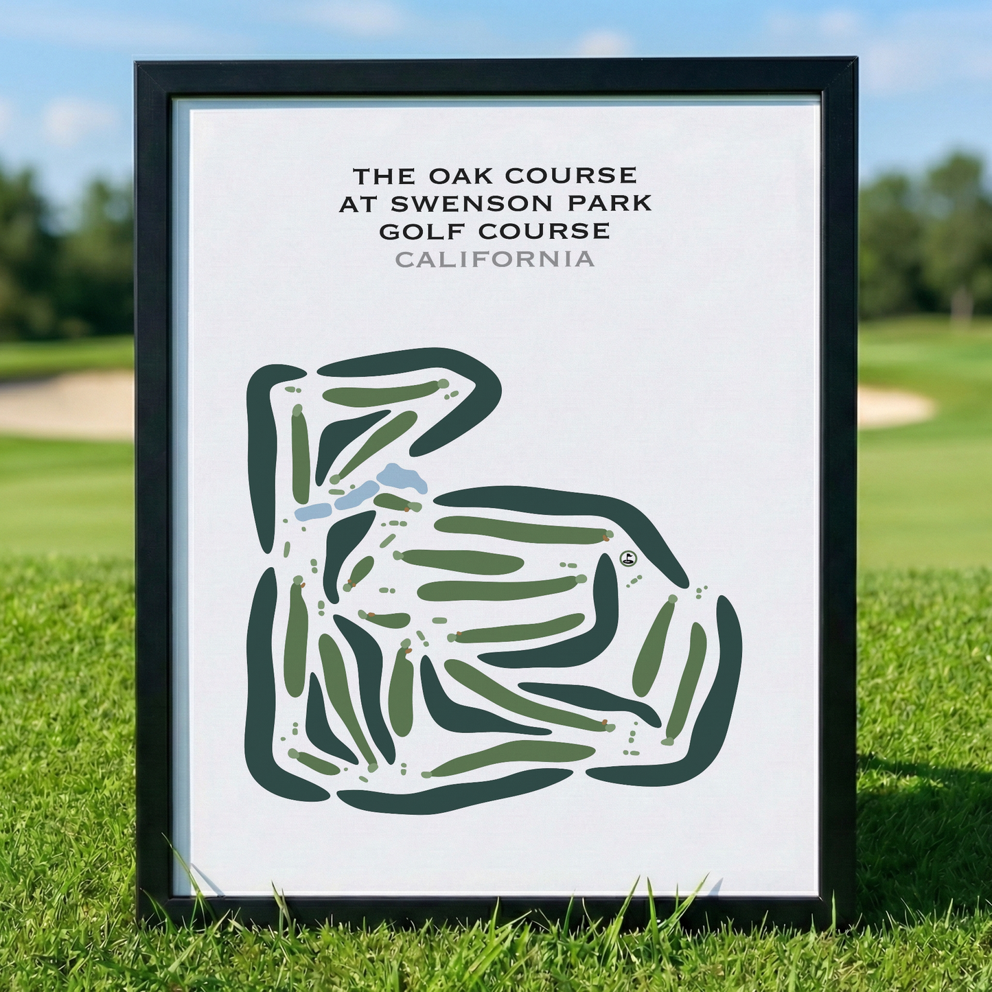 The Oak Course at Swenson Park Golf Course, California - Printed Golf Courses