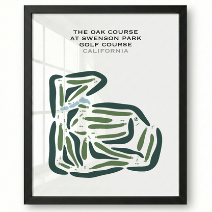 The Oak Course at Swenson Park Golf Course, California - Printed Golf Courses