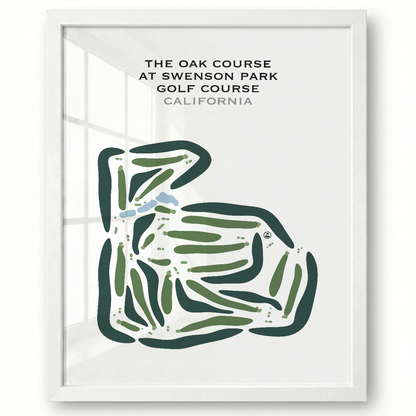 The Oak Course at Swenson Park Golf Course, California - Printed Golf Courses