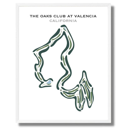 The Oaks Club at Valencia, California - Printed Golf Course
