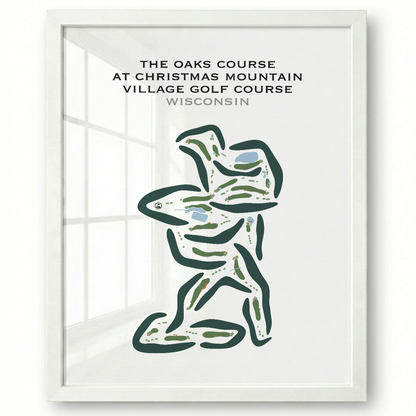 The Oaks Golf Course at Christmas Mountain Village Golf Course, Wisconsin - Printed Golf Courses