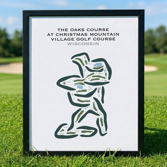 The Oaks Golf Course at Christmas Mountain Village Golf Course, Wisconsin - Printed Golf Courses