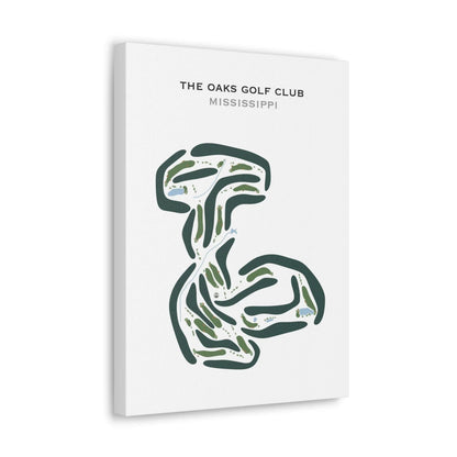 The Oaks Golf Club, Mississippi - Printed Golf Courses
