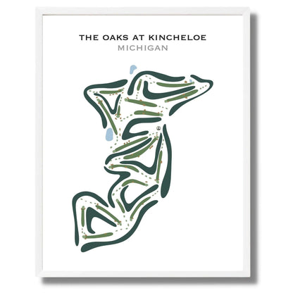 The Oaks at Kincheloe, Michigan - Printed Golf Courses