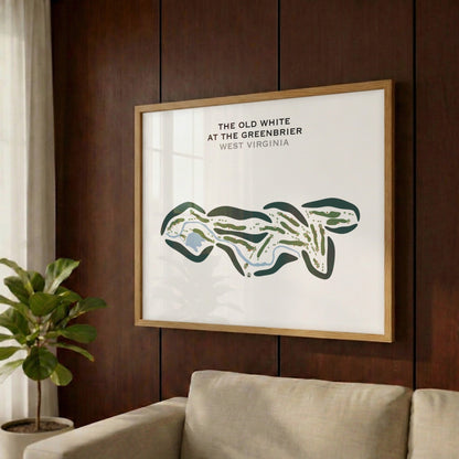 The Old White at The Greenbrier, West Virginia - Printed Golf Course