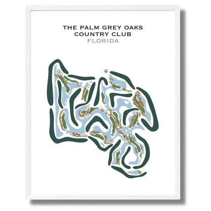 The Palm Grey Oaks Country Club, Florida - Printed Golf Courses