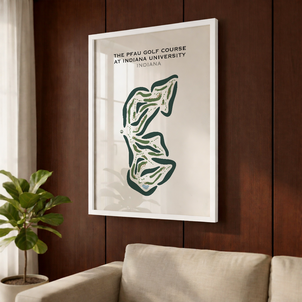The Pfau Golf Course at Indiana University, Indiana - Printed Golf Courses