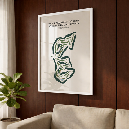 The Pfau Golf Course at Indiana University, Indiana - Printed Golf Courses