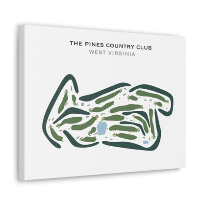 The Pines Country Club, West Virginia - Printed Golf Course
