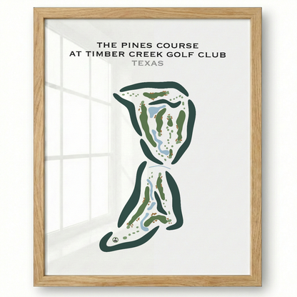The Pines Course at Timber Creek Golf Club, Texas - Printed Golf Courses