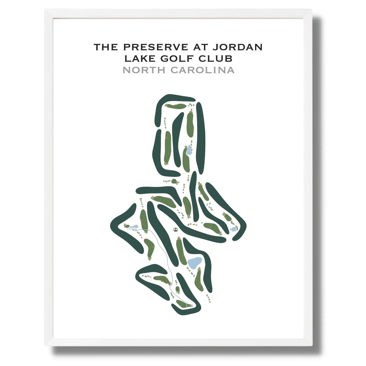 The Preserve At Jordan Lake Golf Club, North Carolina - Printed Golf Courses