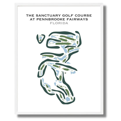 The Sanctuary Golf Course at Pennbrooke Fairways, Florida - Printed Golf Courses