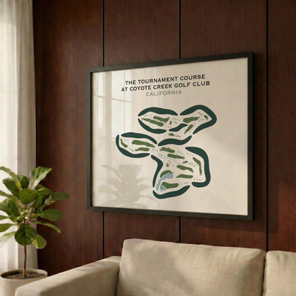The Tournament Course at Coyote Creek Golf Club, California - Printed Golf Courses