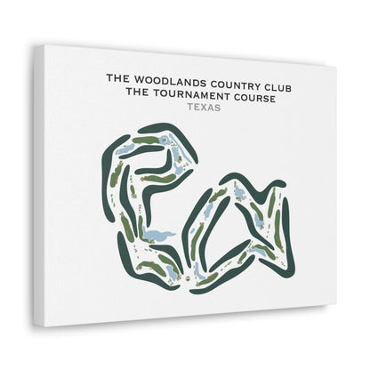 Tournament Course at The Woodlands Country Club, Texas - Printed Golf Courses