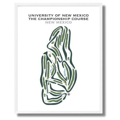 University of New Mexico The Championship Golf Course, New Mexico - Printed Golf Courses