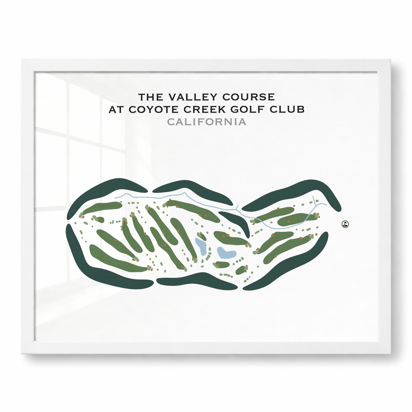 The Valley Course at Coyote Creek Golf Club, California - Printed Golf Courses