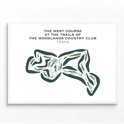 The West Course - The Golf Trails at The Woodlands, Texas - Printed Golf Courses