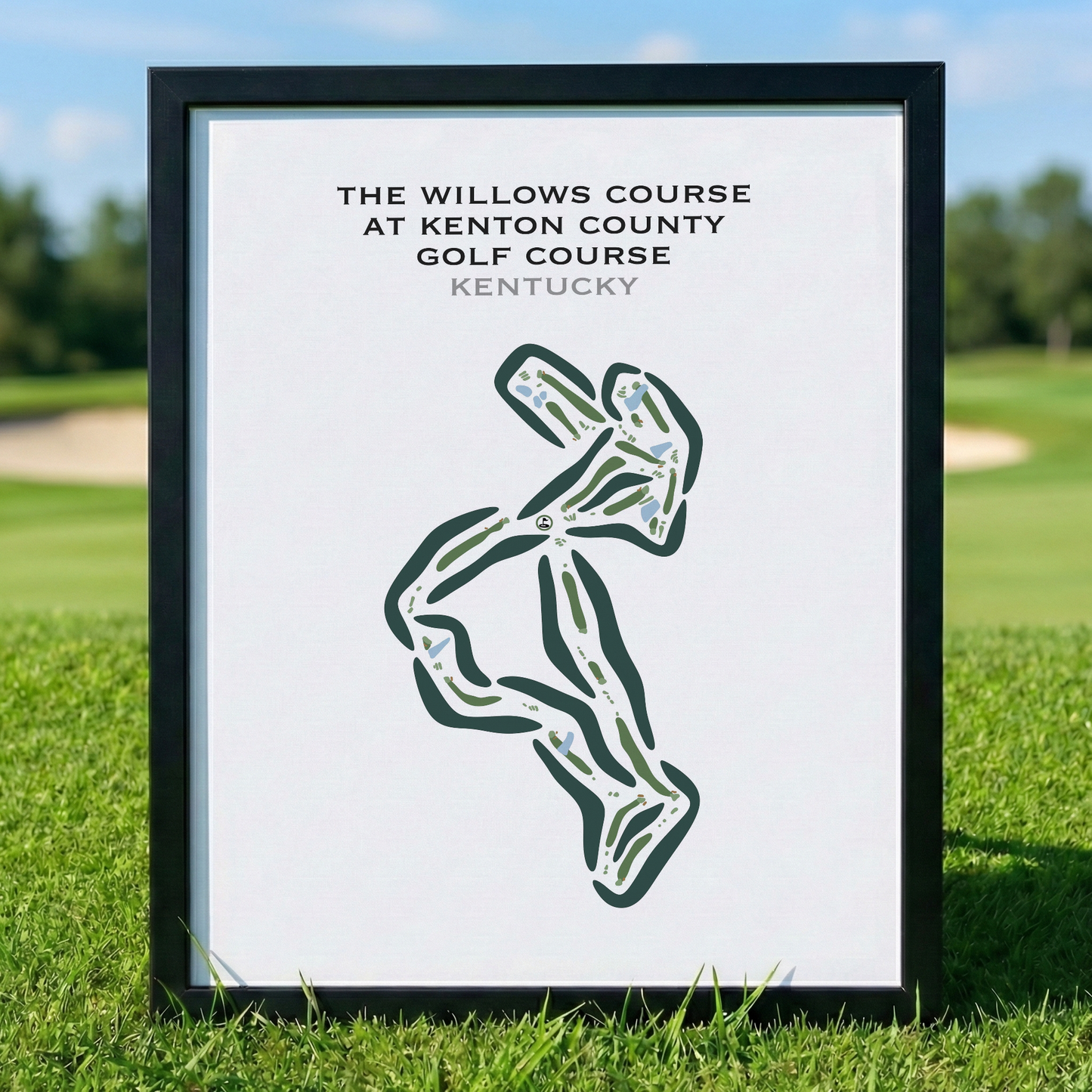 The Willows Course at Kenton County Golf Course, Kentucky - Printed Golf Courses