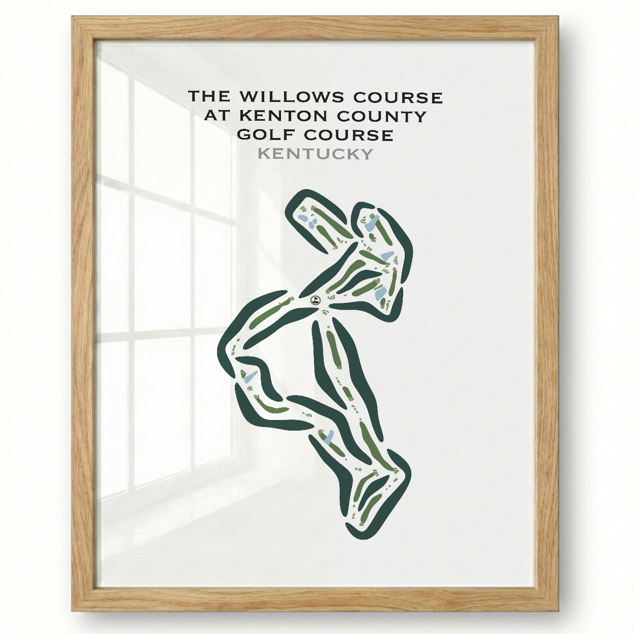 The Willows Course at Kenton County Golf Course, Kentucky - Printed Golf Courses