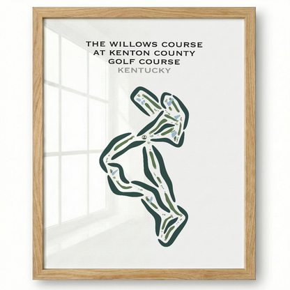 The Willows Course at Kenton County Golf Course, Kentucky - Printed Golf Courses