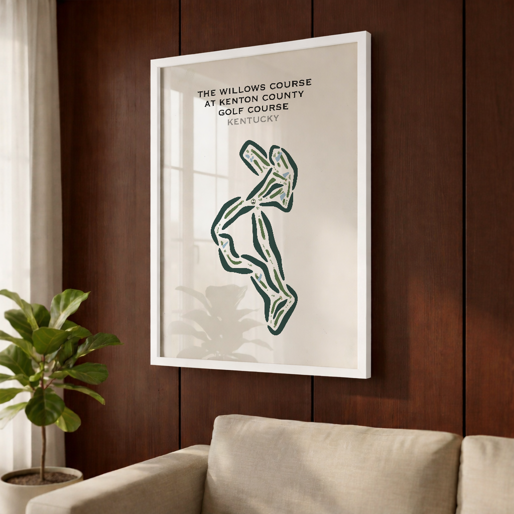 The Willows Course at Kenton County Golf Course, Kentucky - Printed Golf Courses