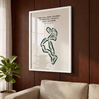 The Willows Course at Kenton County Golf Course, Kentucky - Printed Golf Courses