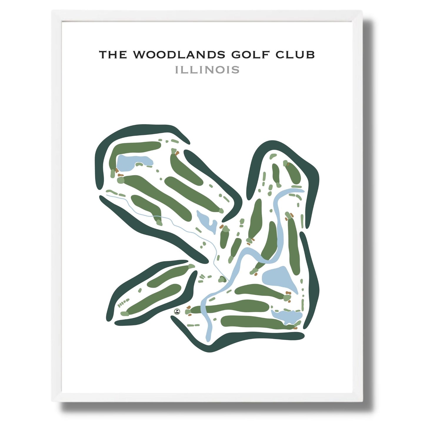 The Woodlands Golf Club, Illinois - Printed Golf Courses
