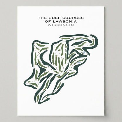 The Golf Courses of Lawsonia, Wisconsin - Printed Golf Courses