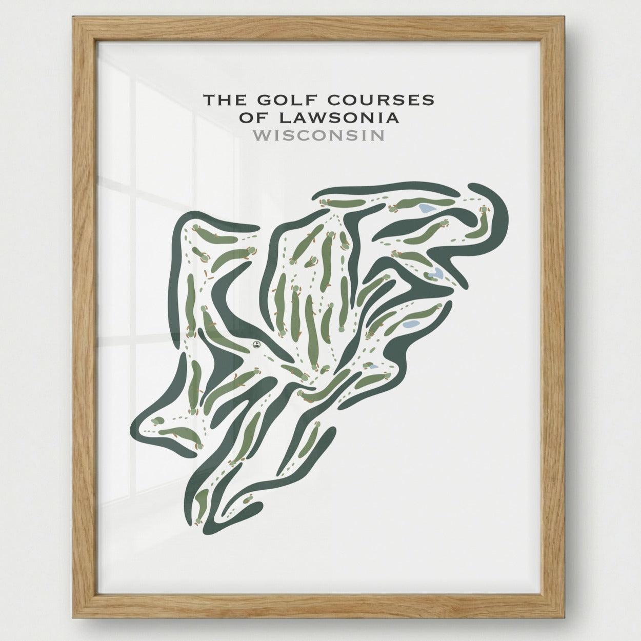 The Golf Courses of Lawsonia, Wisconsin - Printed Golf Courses