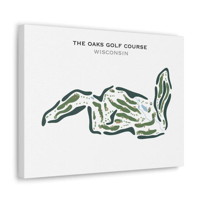 The Oaks Golf Course, Wisconsin - Printed Golf Course