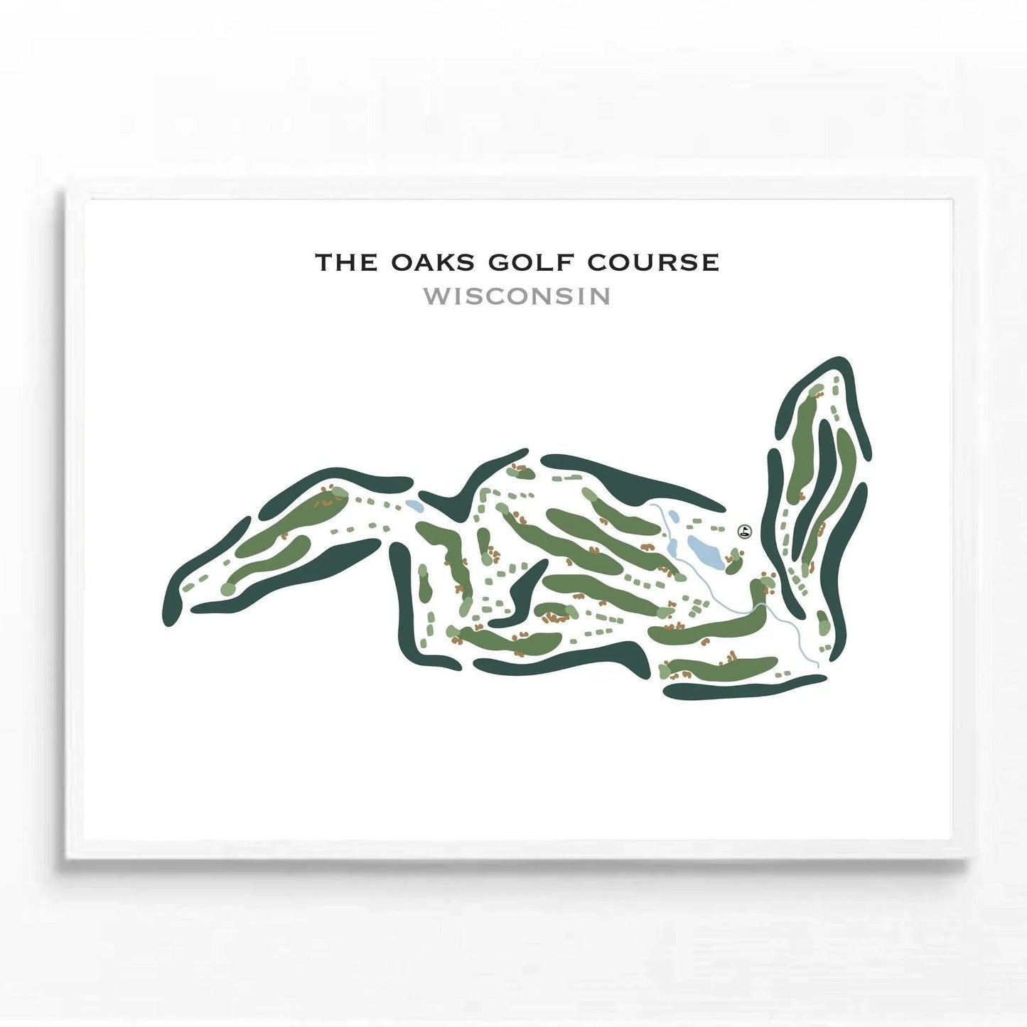 The Oaks Golf Course, Wisconsin - Printed Golf Course