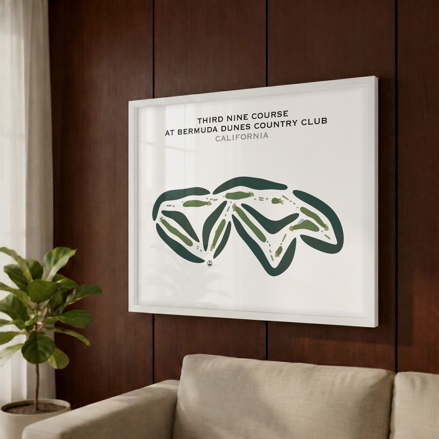Third Nine Course at Bermuda Dunes Country Club, California - Printed Golf Courses