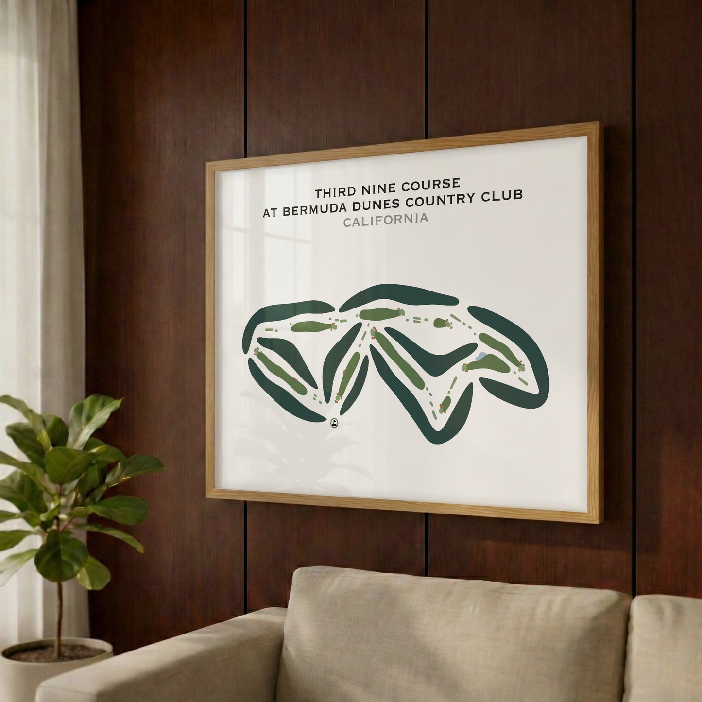 Third Nine Course at Bermuda Dunes Country Club, California - Printed Golf Courses