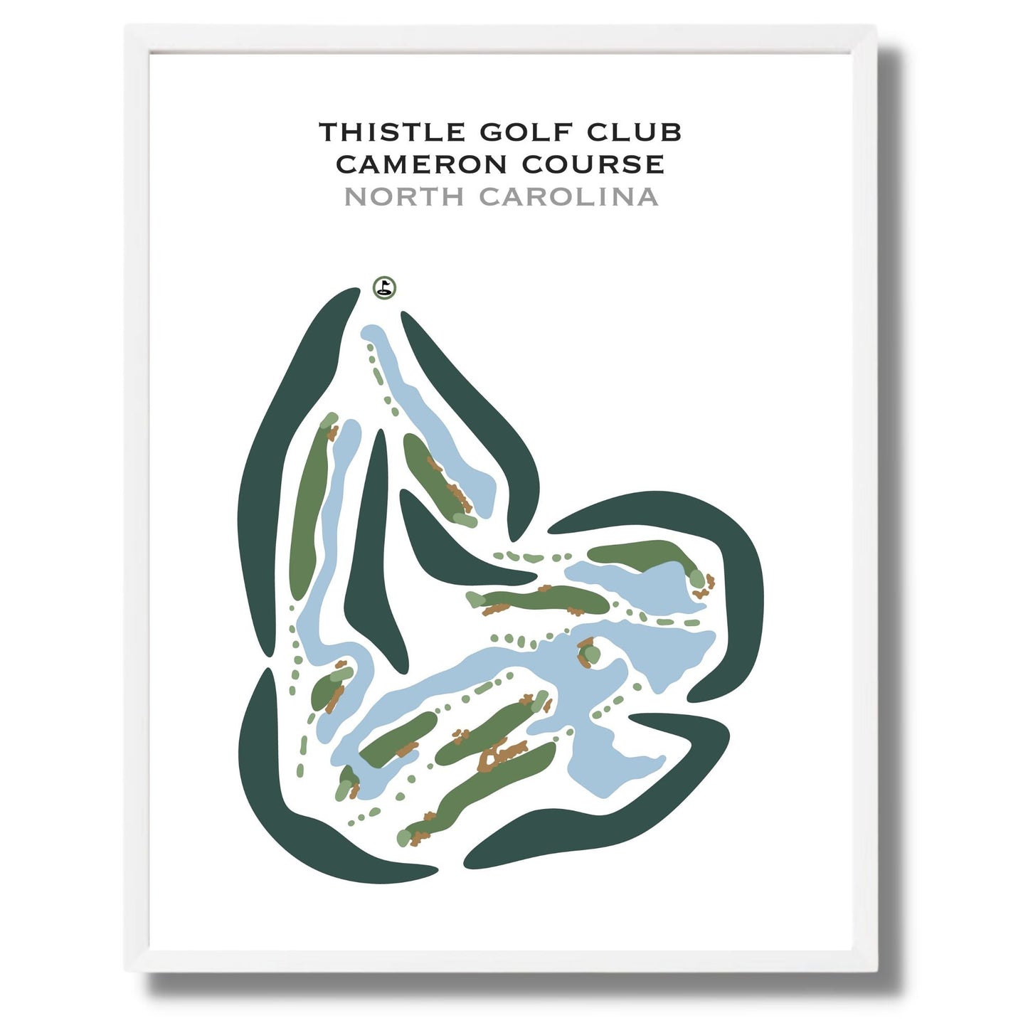 Thistle Golf Club, Cameron Course, North Carolina - Printed Golf Courses