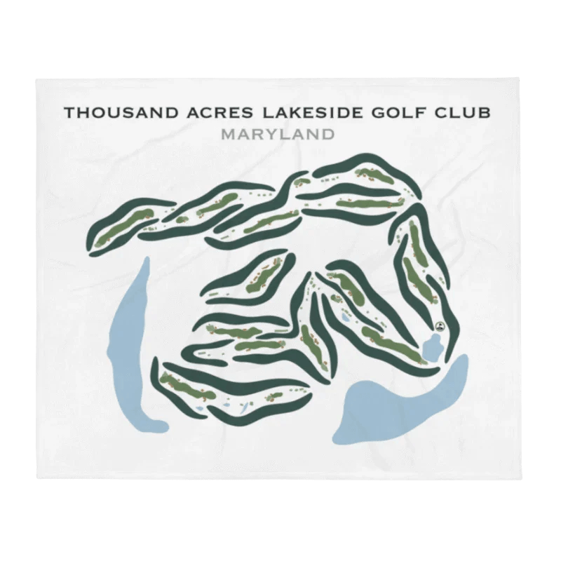 Thousand Acres Lakeside Golf Club, Maryland - Printed Golf Courses