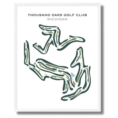 Thousand Oaks Golf Club, Michigan - Printed Golf Courses