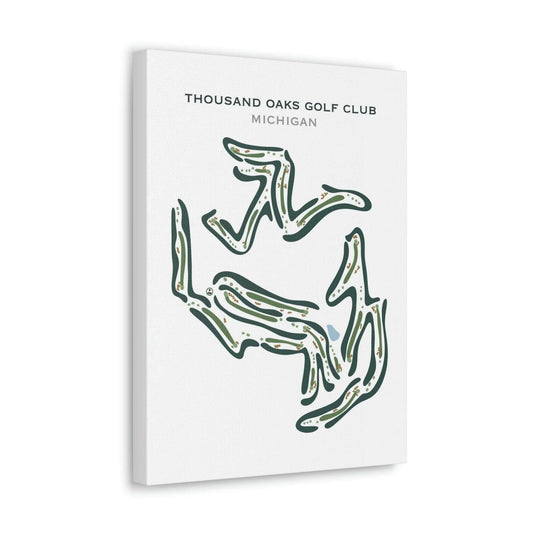 Thousand Oaks Golf Club, Michigan - Printed Golf Courses