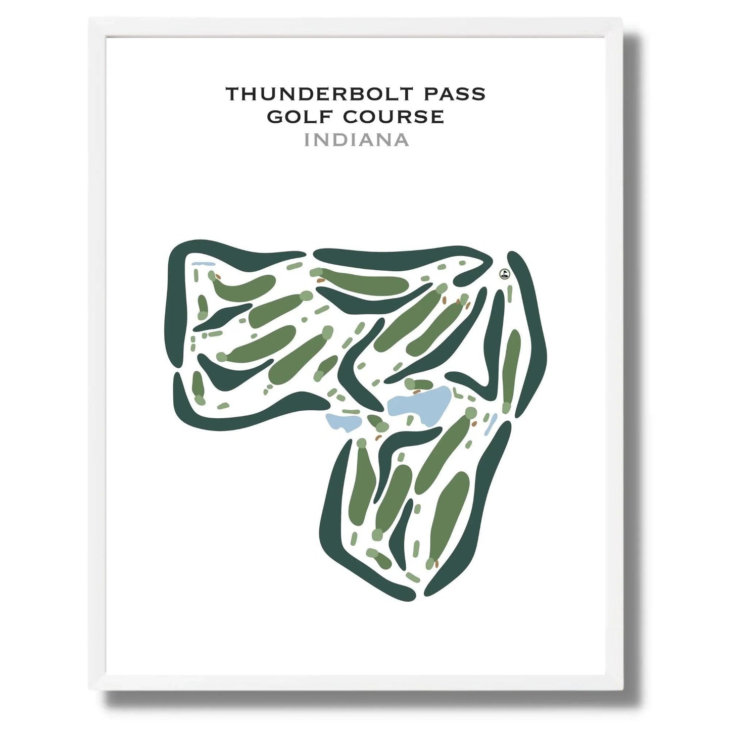 Thunderbolt Pass Golf Course, Indiana - Printed Golf Courses