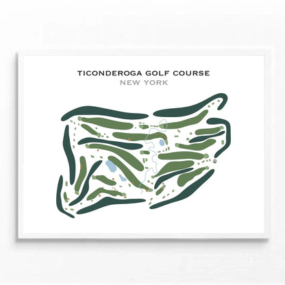 Ticonderoga Golf Course, New York - Printed Golf Course