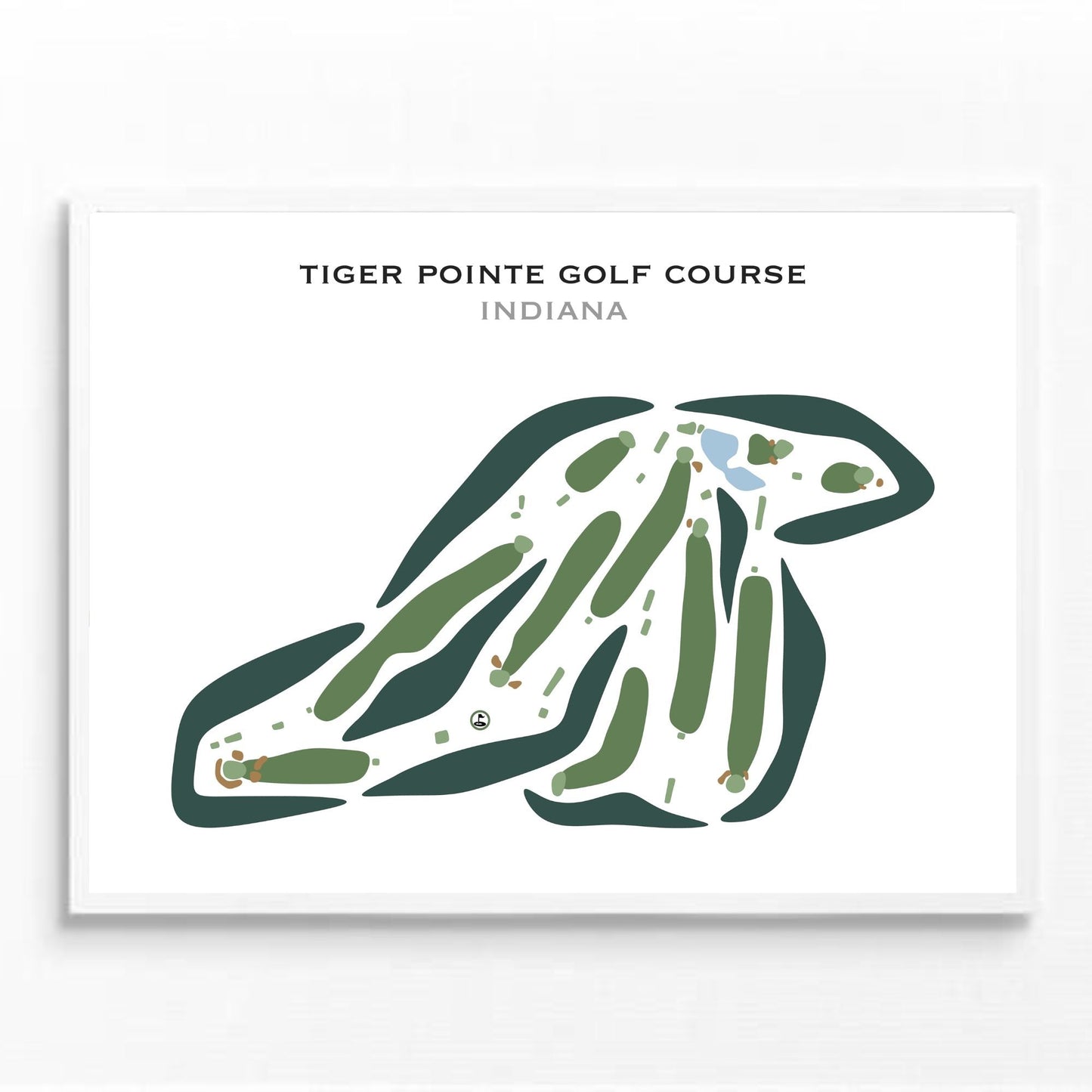 Tiger Pointe Golf Course, Indiana - Printed Golf Courses