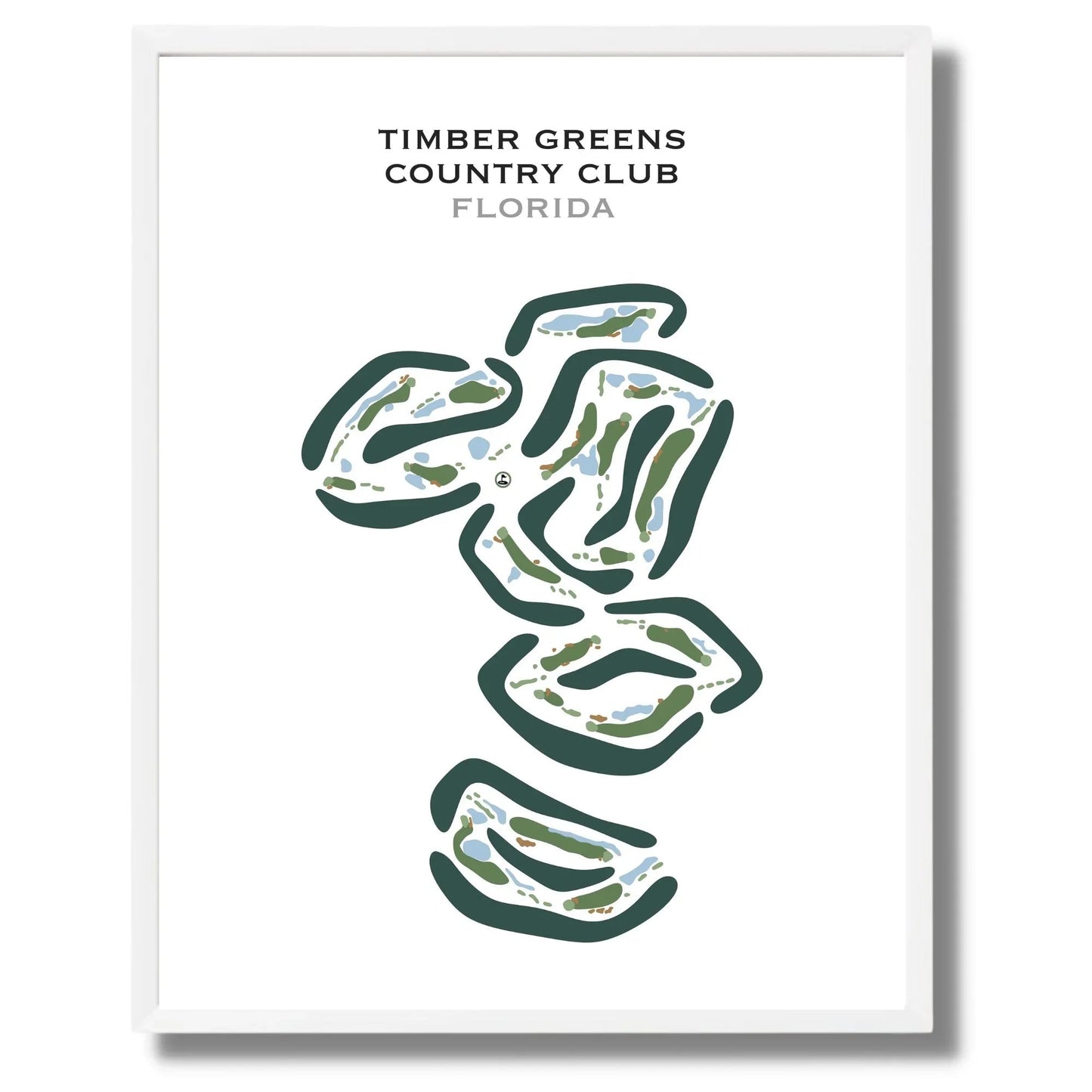 Timber Greens Country Club, Florida - Printed Golf Courses