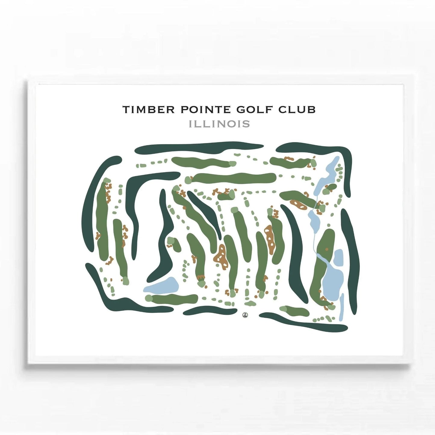 Timber Pointe Golf Club, Illinois - Printed Golf Course
